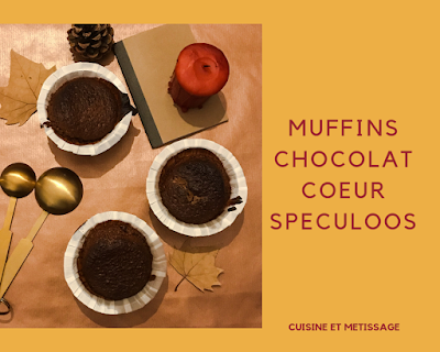 muffins chocolat coeur speculoos