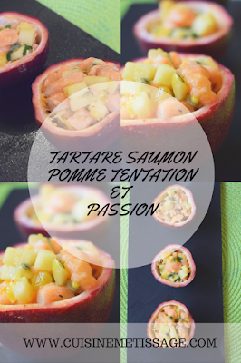 tartare saumon pomme passion